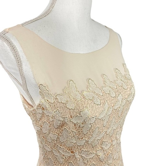 Lilly Pulitzer Fulton Dress Gold Metallic Papillon Lace - Picture 11 of 14